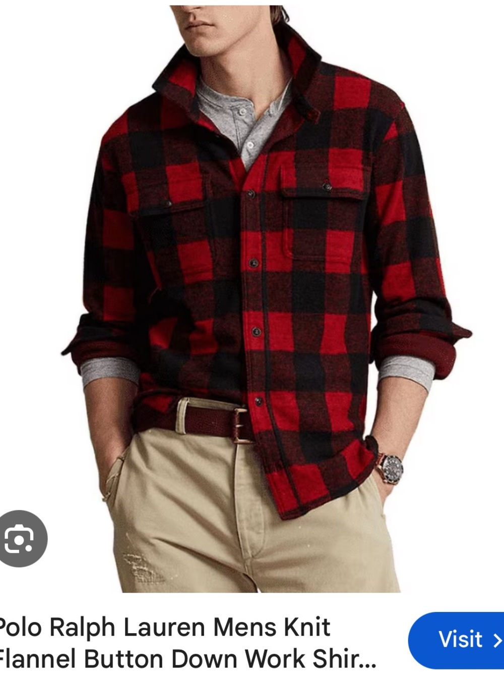 NEW NWT Polo Ralph Lauren Holiday Plaid Cotton Flannel Shirt - Size S